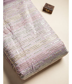 Muslin Mirror work Fabric