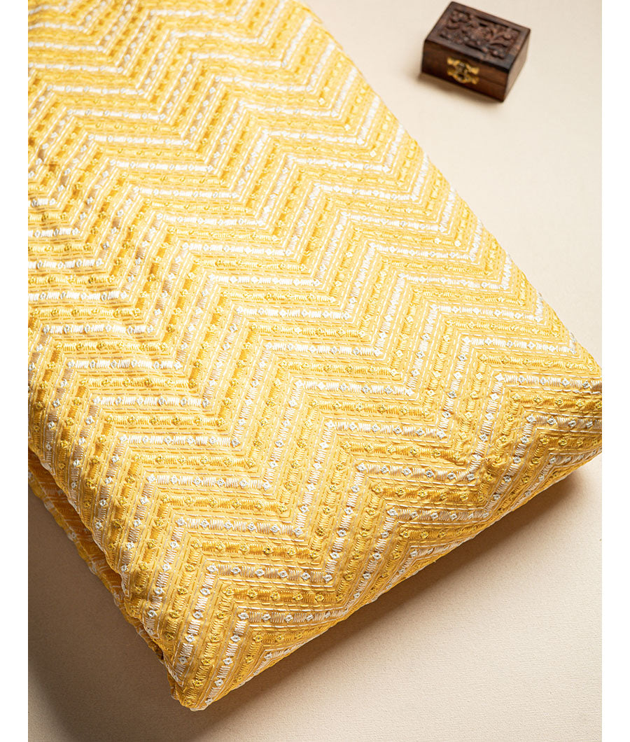 Muslin Mirror work Fabric