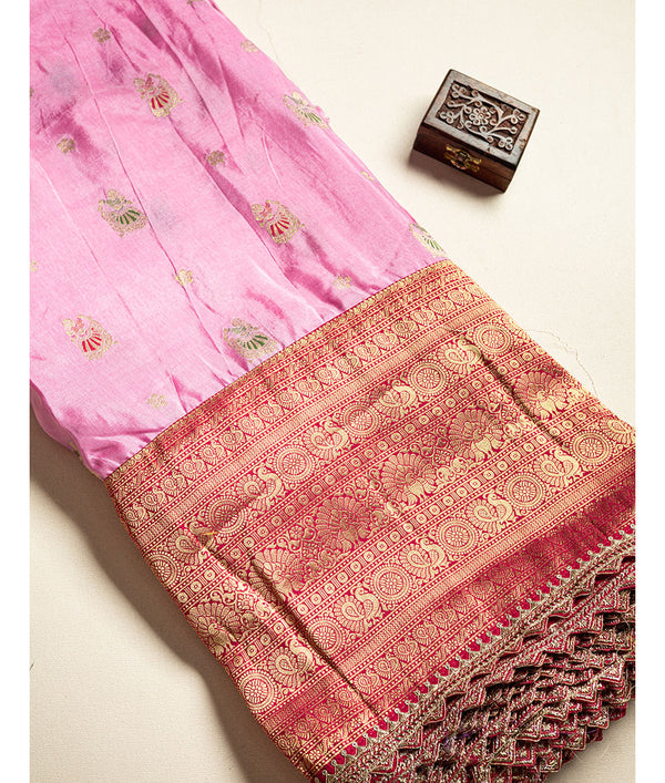 banarasi silk peacock border