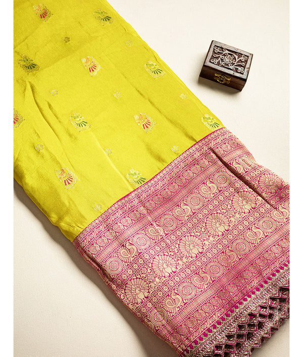 banarasi silk peacock border