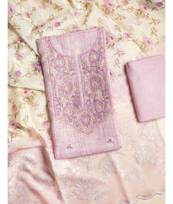 Chanderi Embroidered suit set