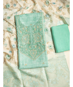 Chanderi Embroidered suit set