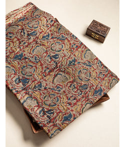 pure Kota hand block printed kalamkari fabric