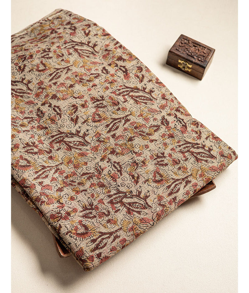 pure Kota hand block printed kalamkari fabric