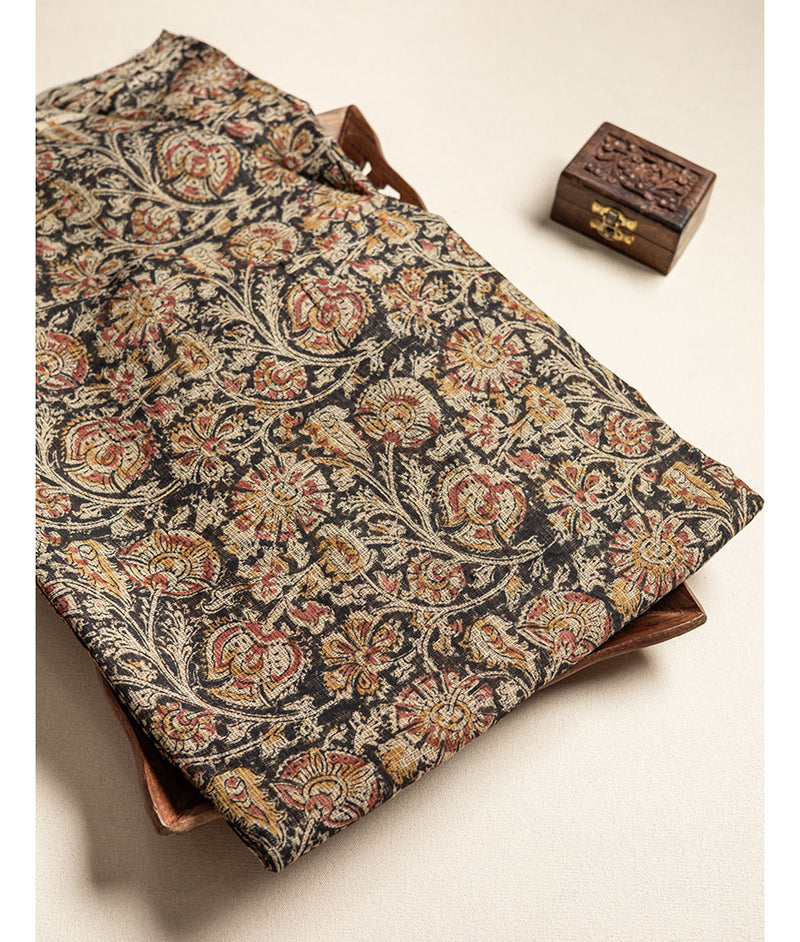 pure Kota hand block printed kalamkari fabric