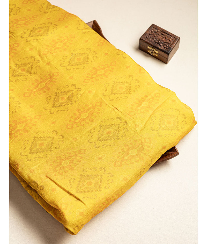 SOFT SILK IKAT DIGITAL PRINTED FABRIC