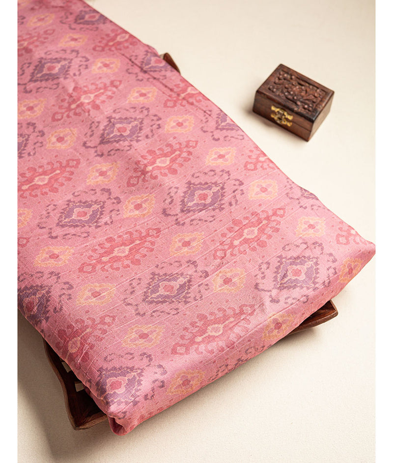 SOFT SILK IKAT DIGITAL PRINTED FABRIC