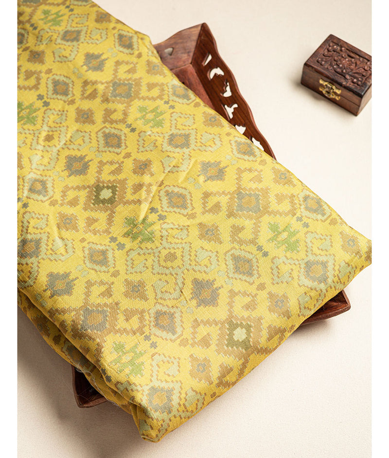 SOFT SILK IKAT DIGITAL PRINTED FABRIC