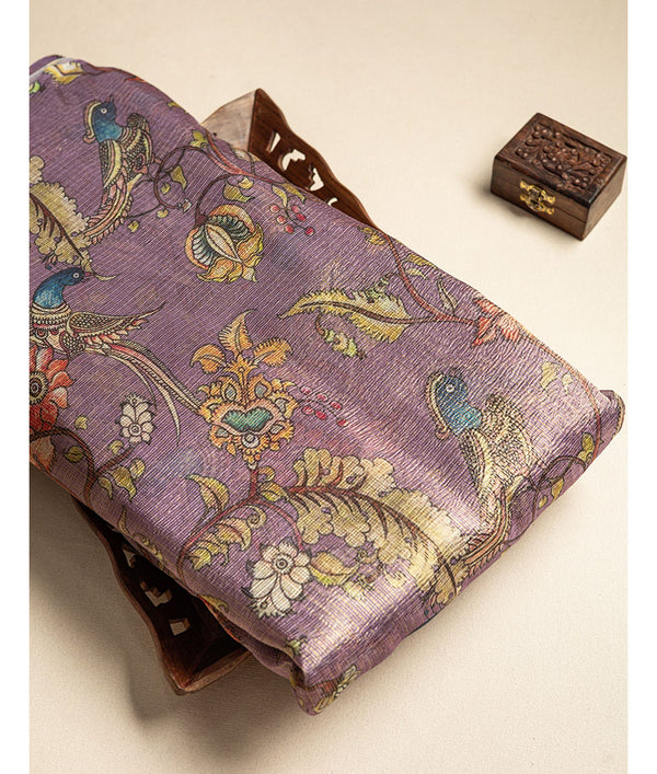 Tissue Crush kalamkari printed fabric