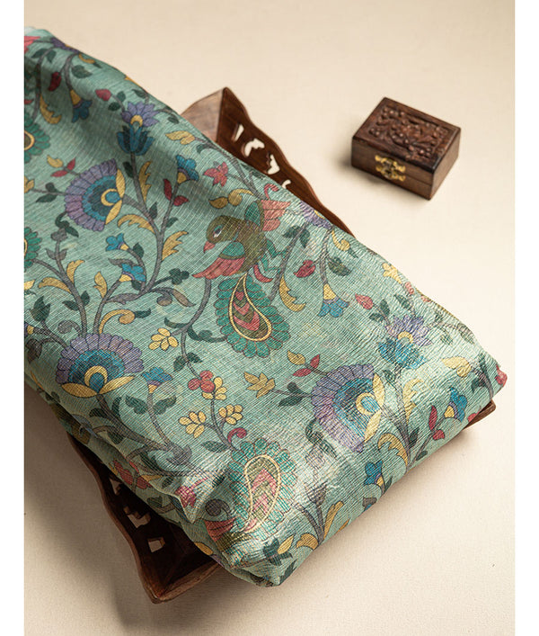 Tissue Crush kalamkari printed fabric