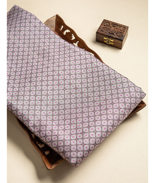 Semi tussar printed fabric