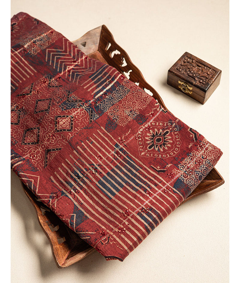 CHANDERI SILK SEQUENCE FABRIC