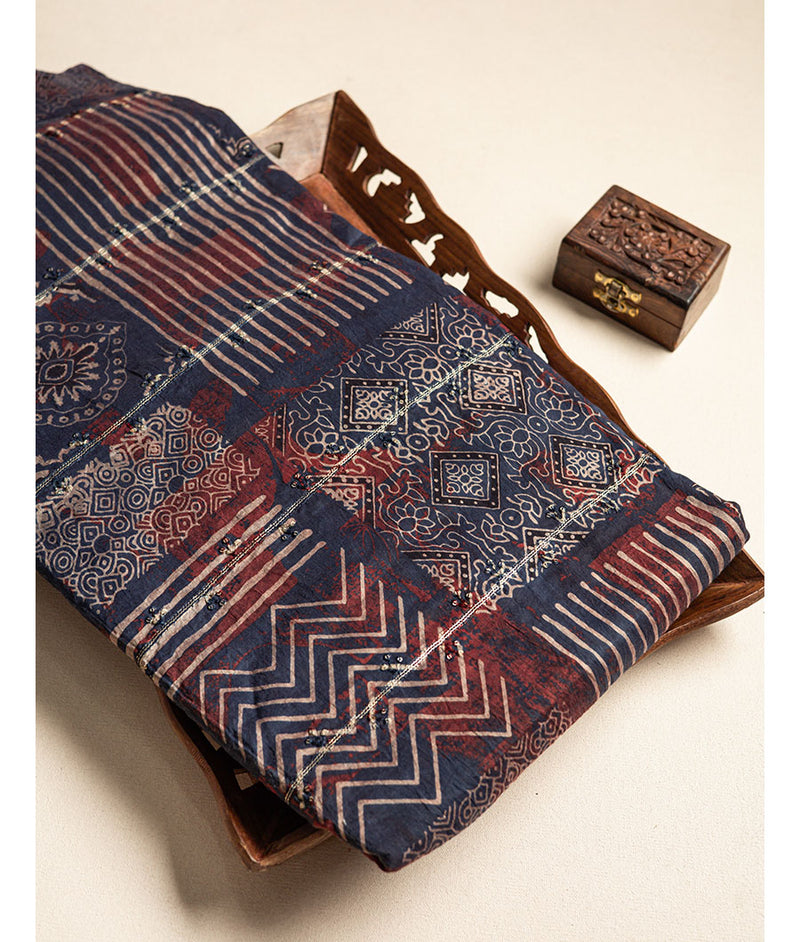CHANDERI SILK SEQUENCE FABRIC