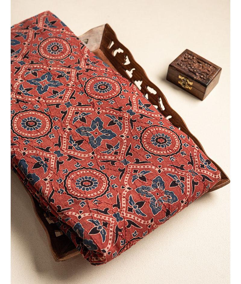 COTTON KANTHA AJRAKH FABRIC