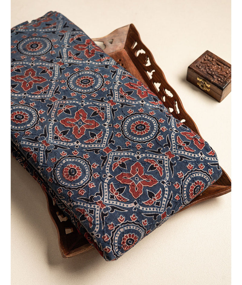 COTTON KANTHA AJRAKH FABRIC
