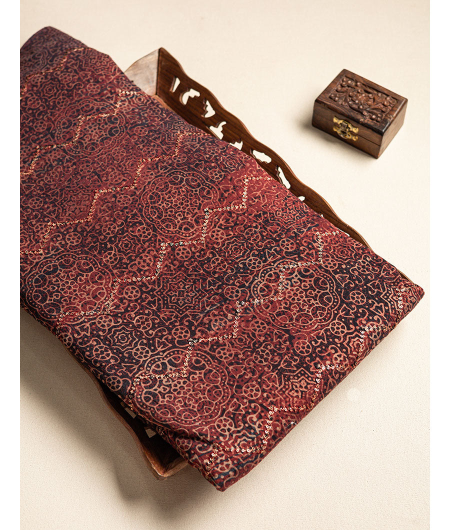 CHANDERI SILK SEQUENCE FABRIC