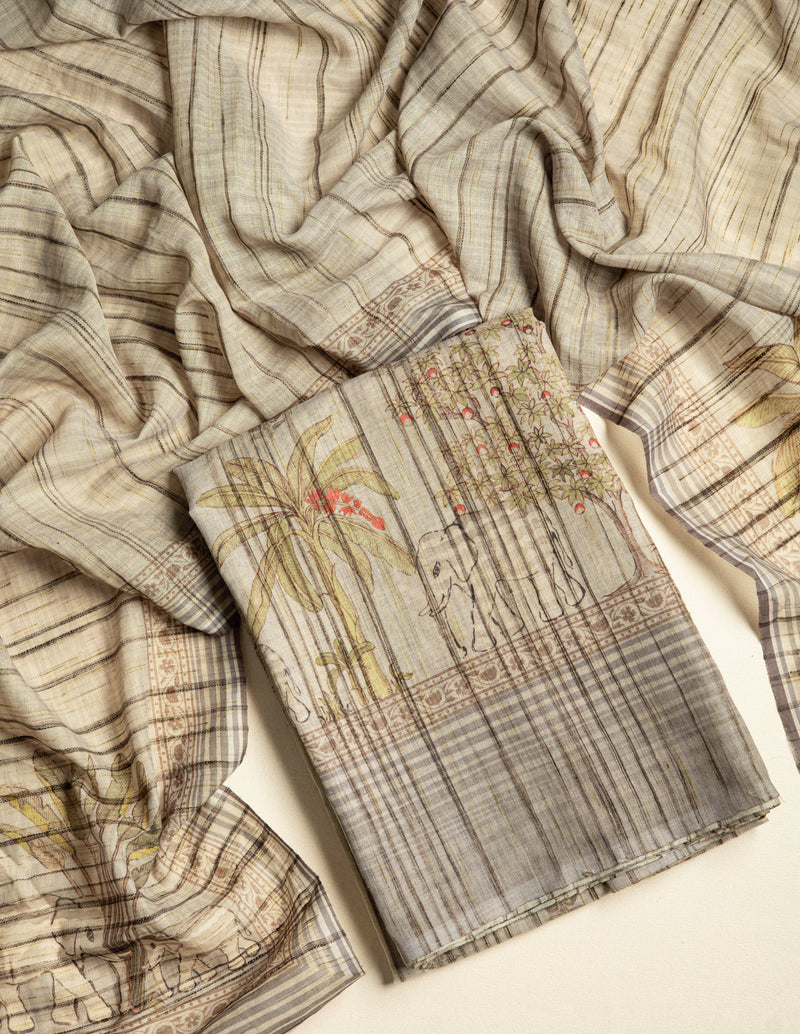 LINEN SLUB  SUIT SET