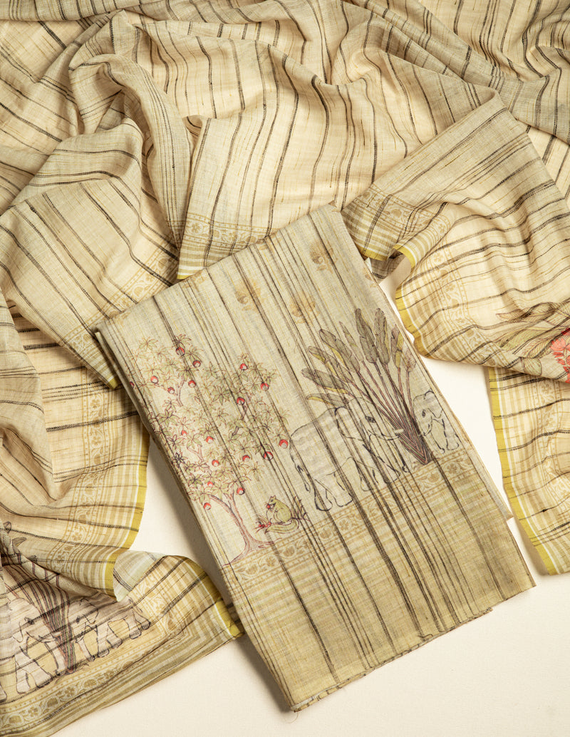 LINEN SLUB  SUIT SET