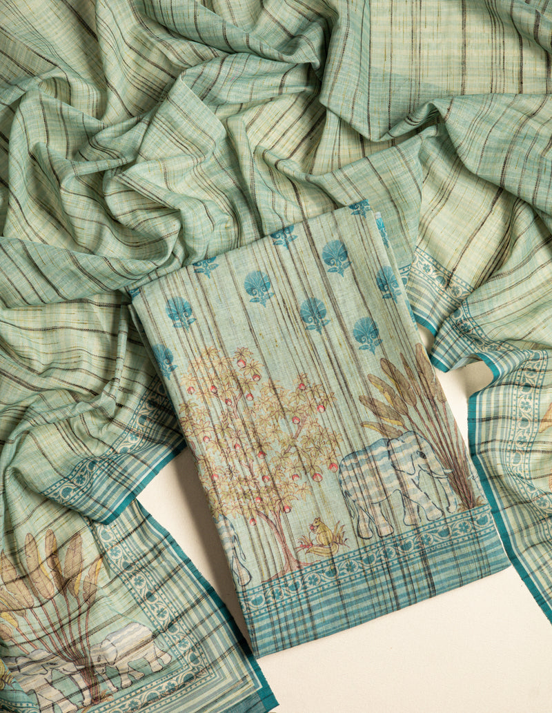 LINEN SLUB  SUIT SET