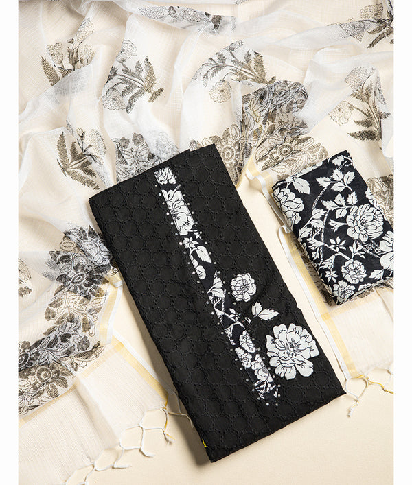COTTON SCHIFFLI 3 PIECE SUIT SET