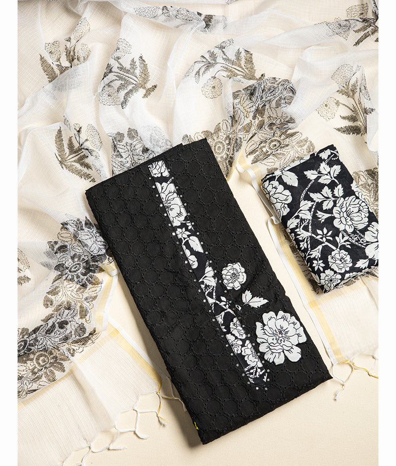 COTTON SCHIFFLI 3 PIECE SUIT SET