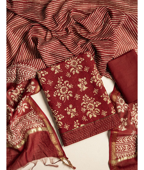 COTTON SCHIFFLI 3 PIECE SUIT SET