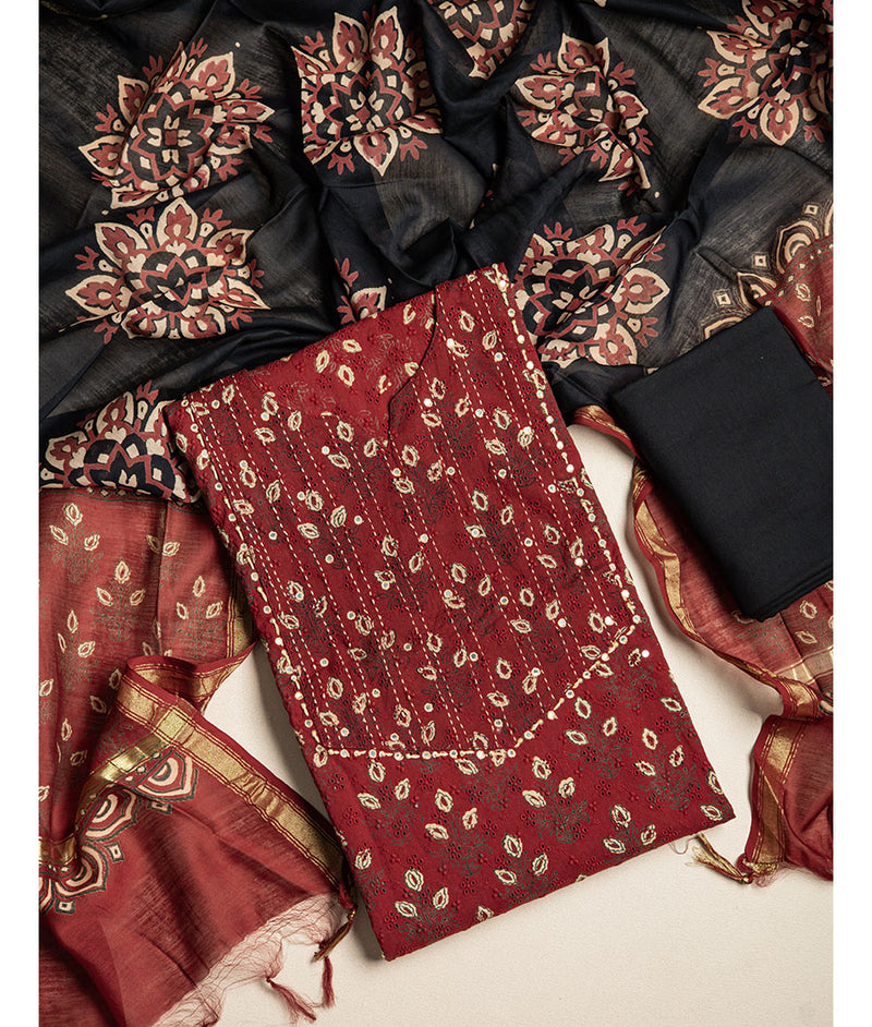 COTTON SCHIFFLI 3 PIECE SUIT SET