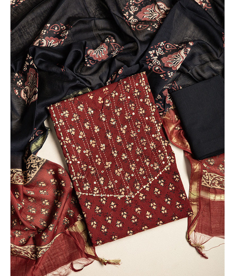 COTTON SCHIFFLI 3 PIECE SUIT SET