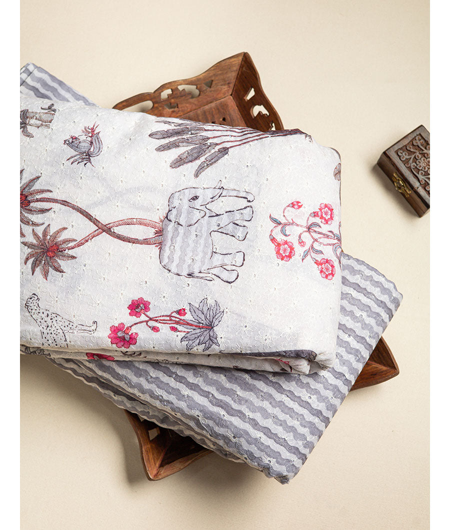 COTTON SCHIFFLI PRINTED  MIX AND MATCH