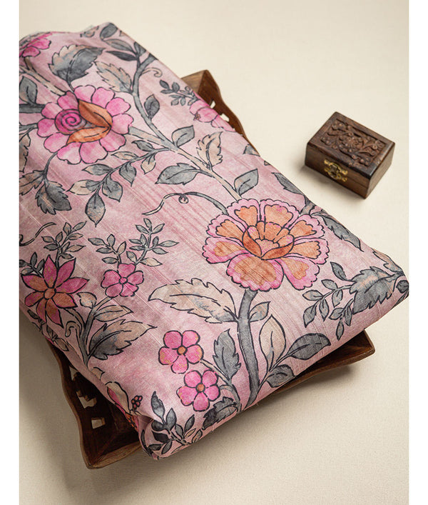 SEMI TUSSAR PRINTED FABRIC