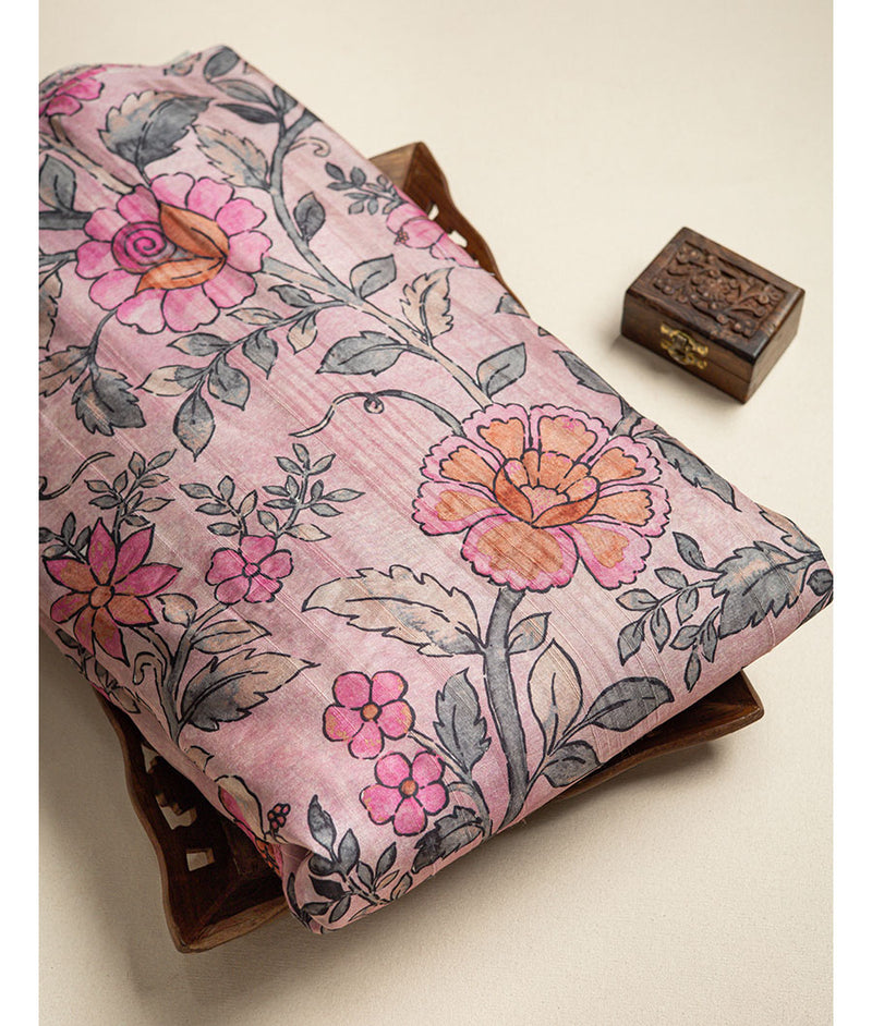 SEMI TUSSAR PRINTED FABRIC