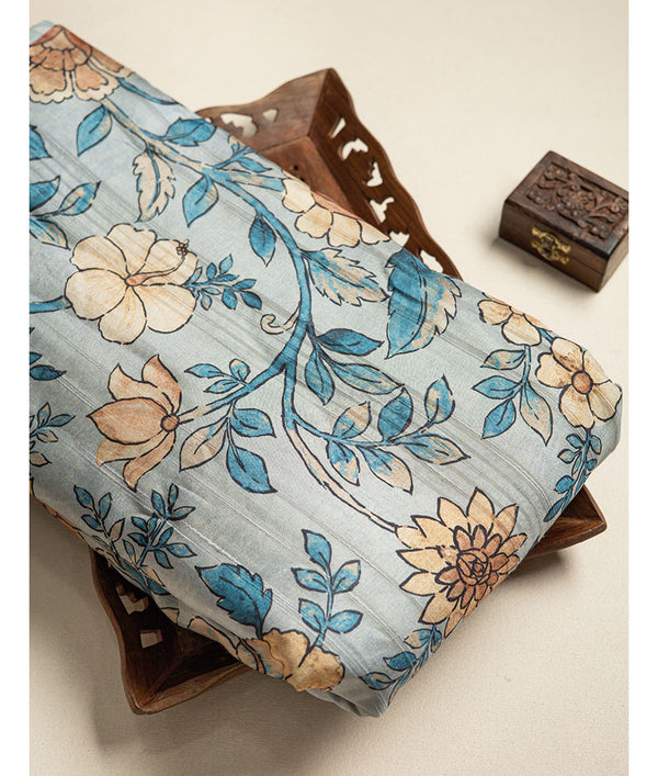 SEMI TUSSAR PRINTED FABRIC