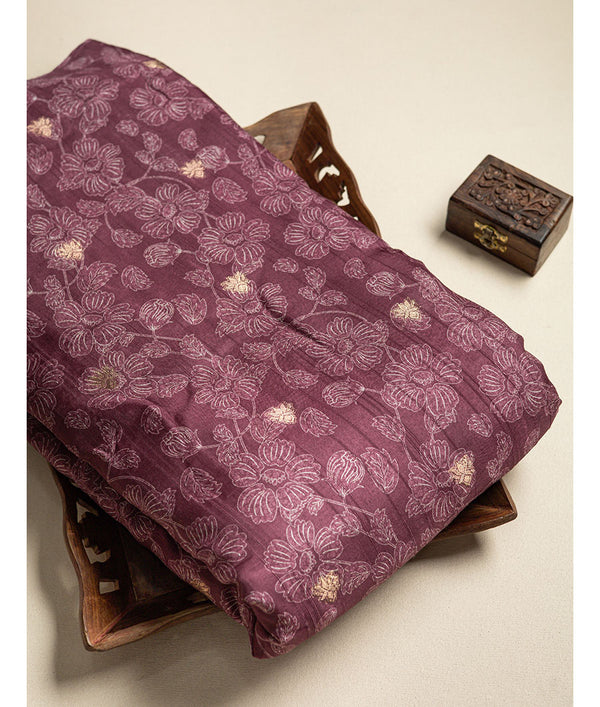 SEMI TUSSAR PRINTED FABRIC