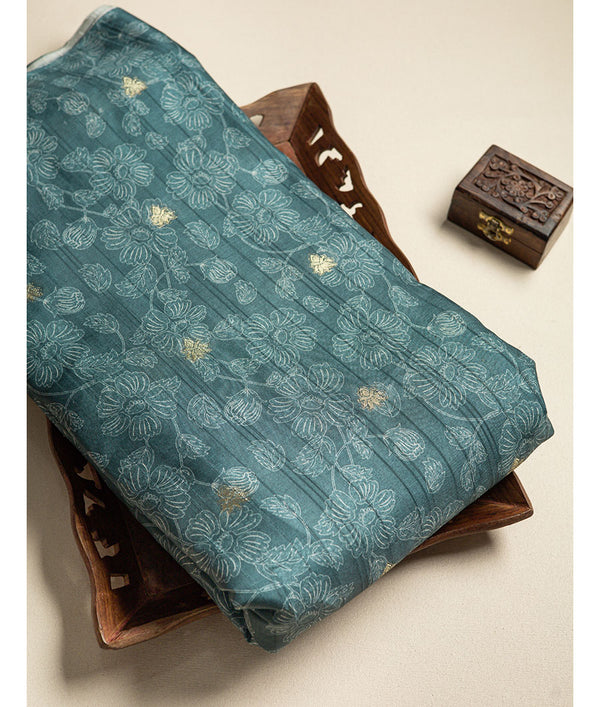 SEMI TUSSAR PRINTED FABRIC