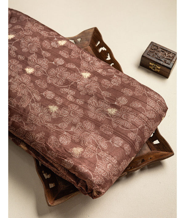 SEMI TUSSAR PRINTED FABRIC