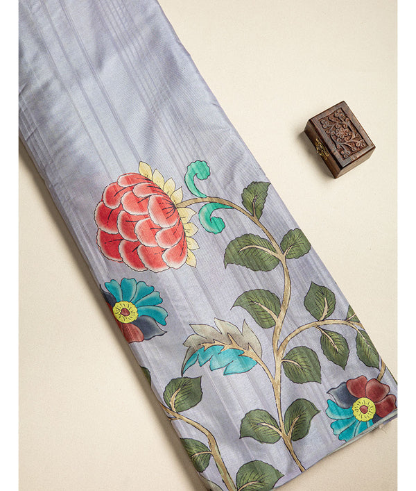 SEMI TUSSAR PRINTED FABRIC