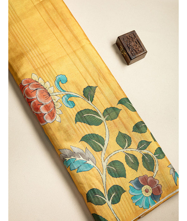 SEMI TUSSAR PRINTED FABRIC