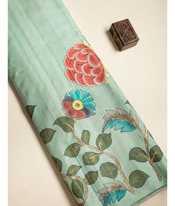 SEMI TUSSAR PRINTED FABRIC