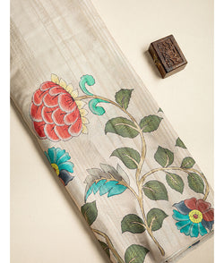 SEMI TUSSAR PRINTED FABRIC