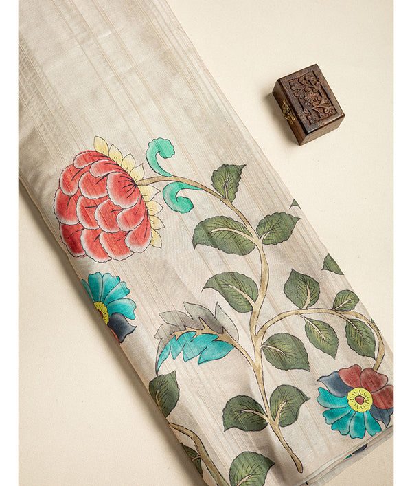 SEMI TUSSAR PRINTED FABRIC