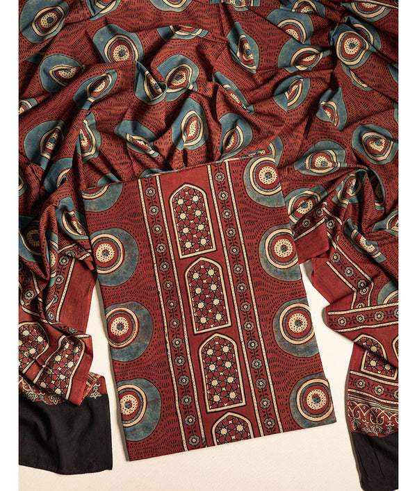 COTTON AJRAKH 2 PIECE SUIT SET