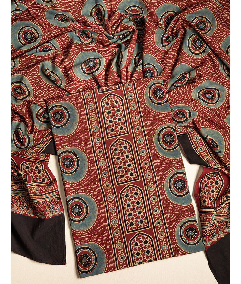 COTTON AJRAKH 2 PIECE SUIT SET