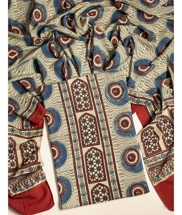 COTTON AJRAKH 2 PIECE SUIT SET
