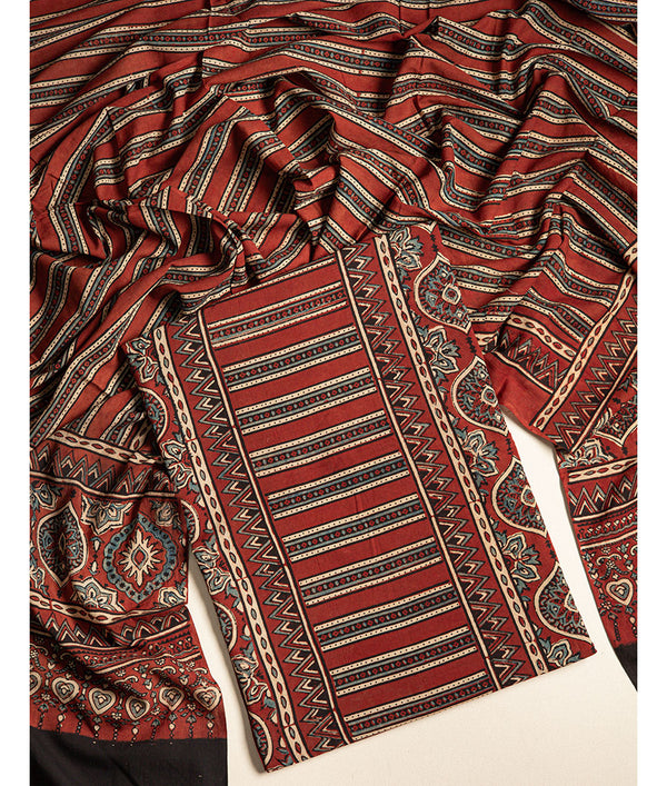 COTTON AJRAKH 2 PIECE SUIT SET