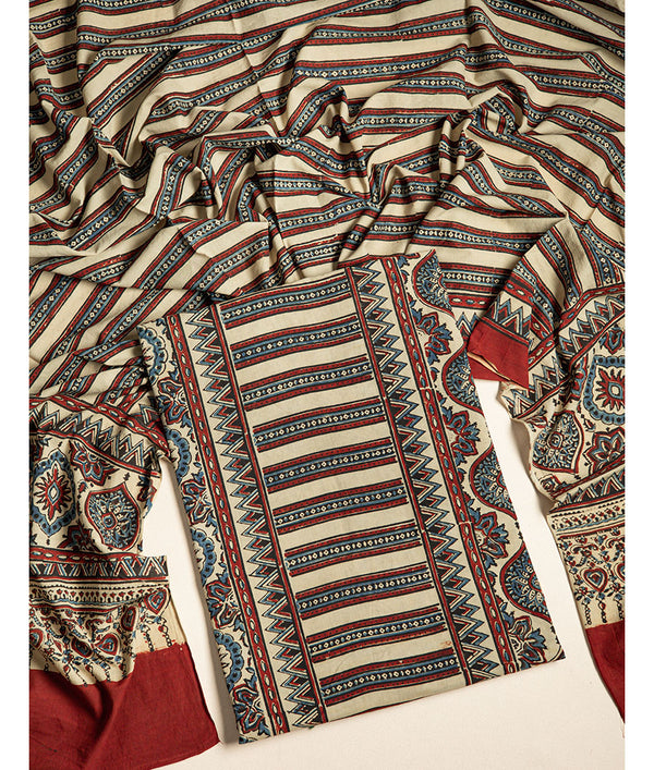 COTTON AJRAKH 2 PIECE SUIT SET