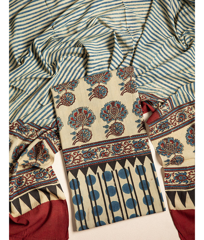COTTON AJRAKH 2 PIECE SUIT SET
