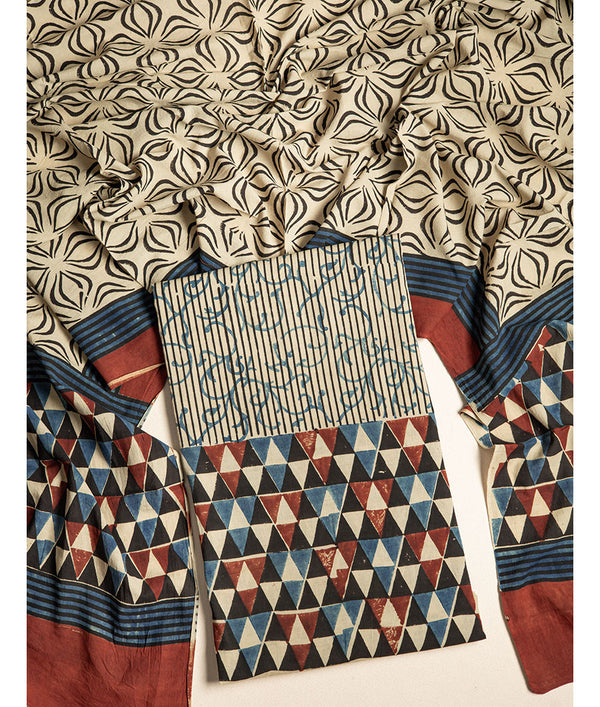 COTTON AJRAKH 2 PIECE SUIT SET