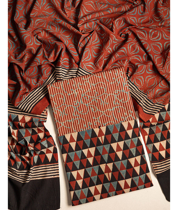 COTTON AJRAKH 2 PIECE SUIT SET