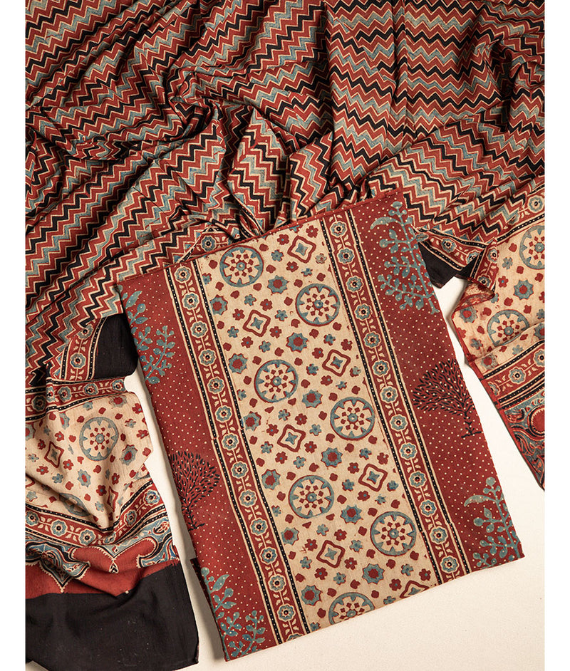 COTTON AJRAKH 2 PIECE SUIT SET