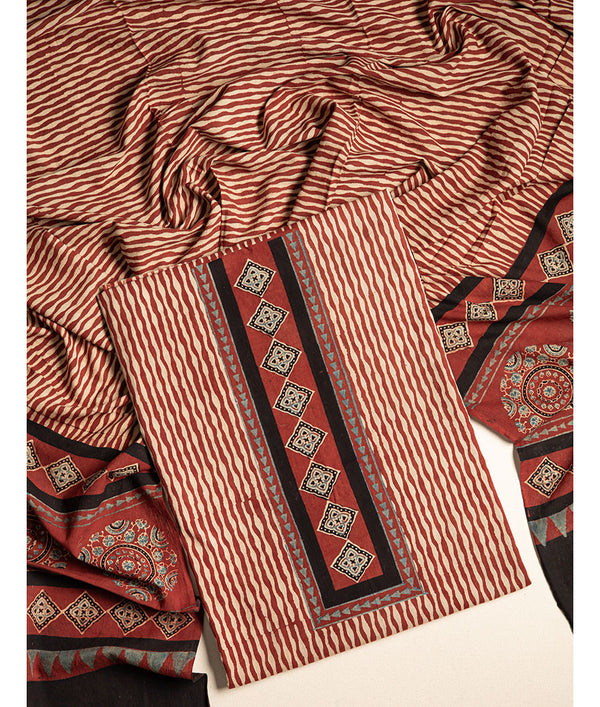 COTTON AJRAKH 2 PIECE SUIT SET